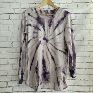 Purple Tie-Dye Long Sleeve Top